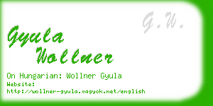gyula wollner business card